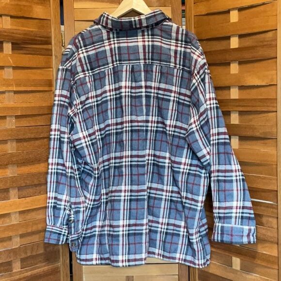 Stone Creek Men's Blue Plaid Cotton Flannel Casual Button Down Shirt XXL - Picture 2 of 6